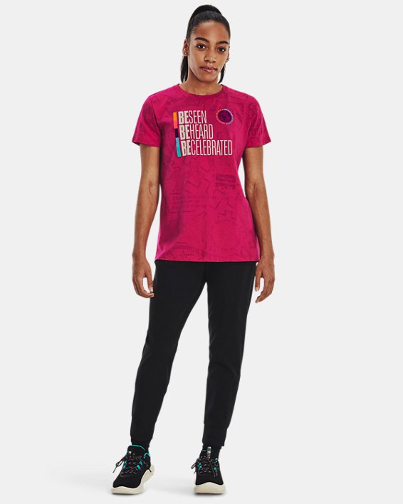 Camiseta de manga corta UA Black History Month para mujer, Pink, pdpMainDesktop image number 2